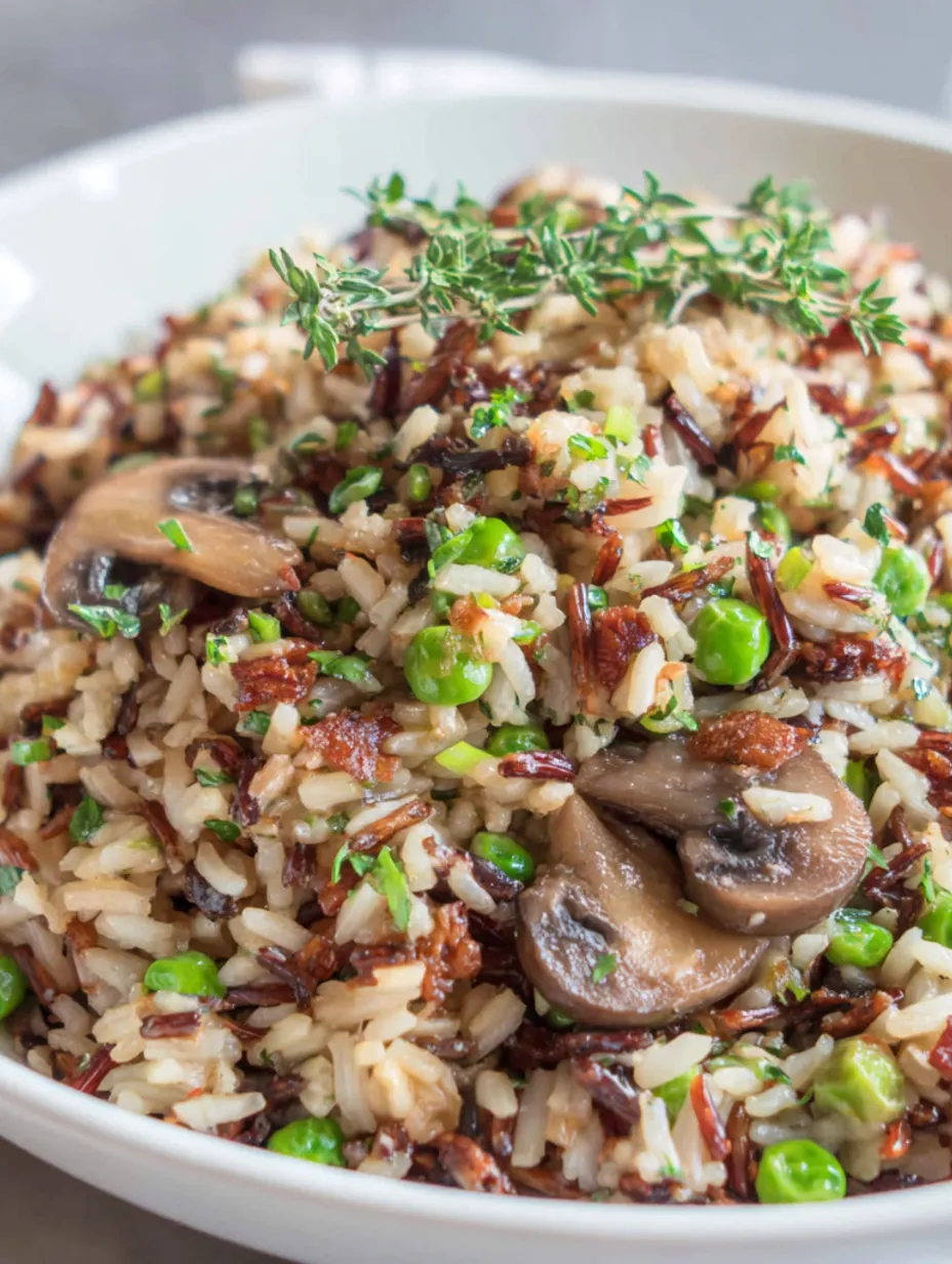 Super Easy Wild Rice Mushroom Pilaf