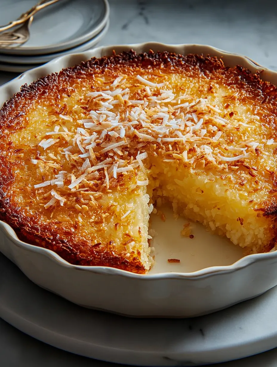 Crustless Coconut Pie