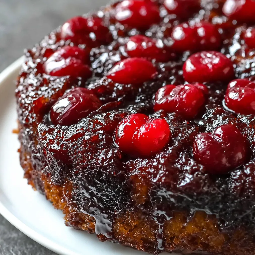 Chocolate Cherry Upside Down Cake