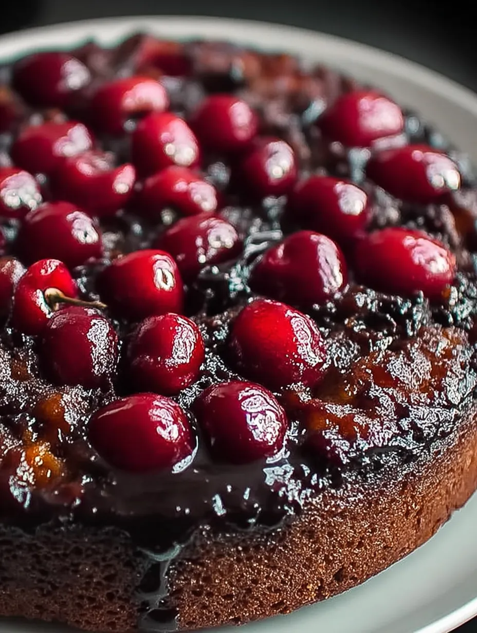 Chocolate Cherry Upside Down Cake