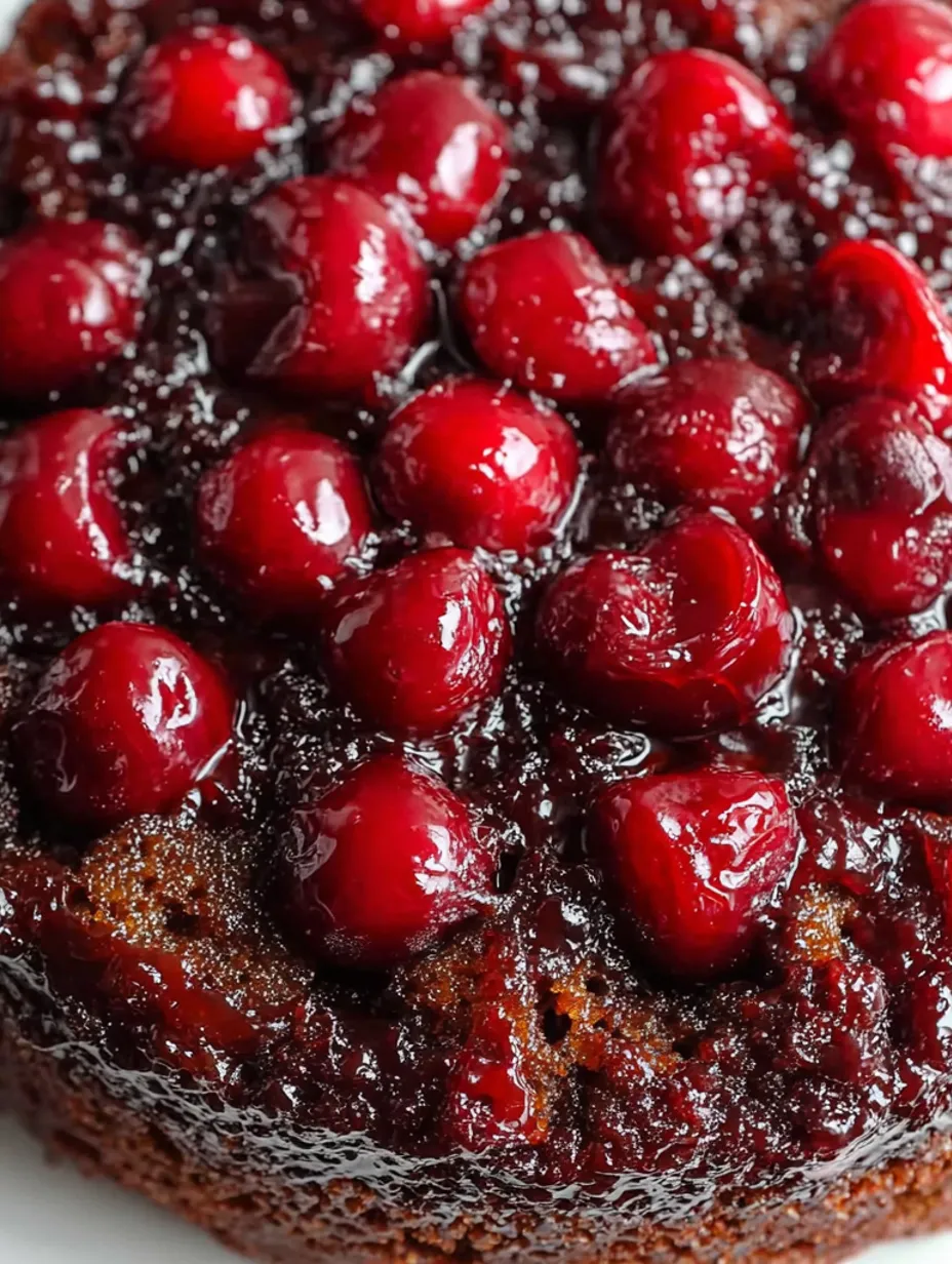 Chocolate Cherry Upside Down Cake
