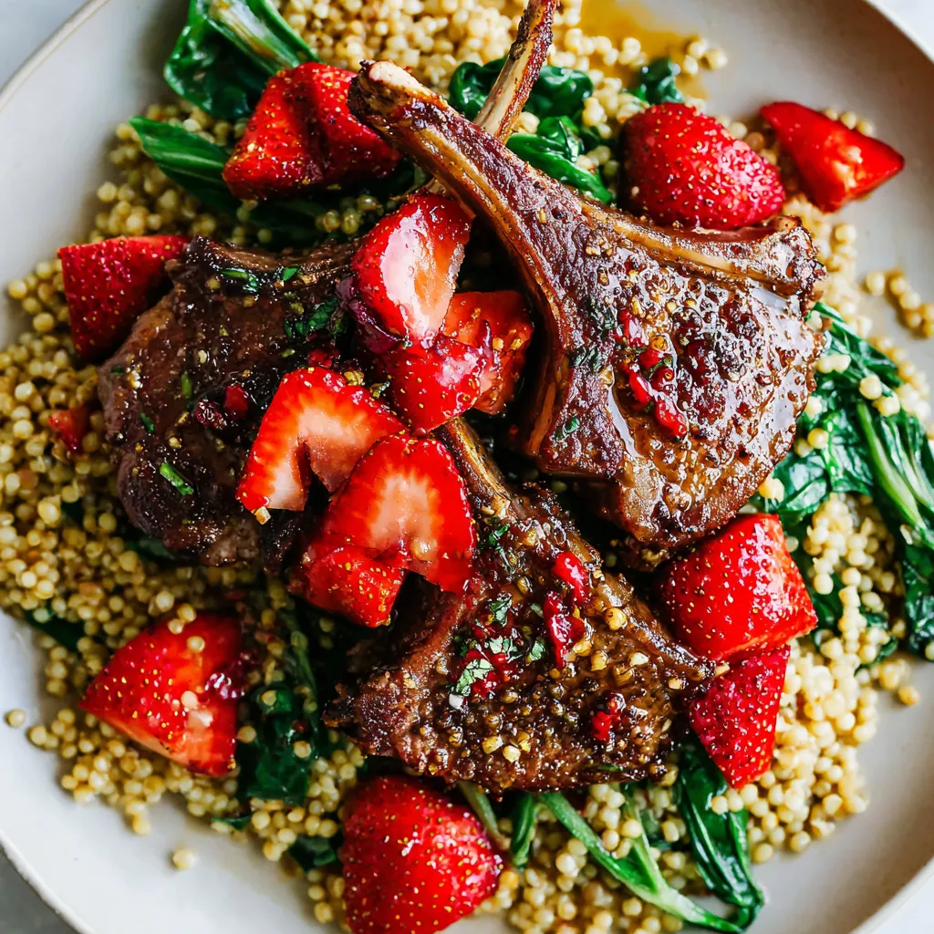 Lamb Chops With Buckwheat and Black Pepper Strawberries