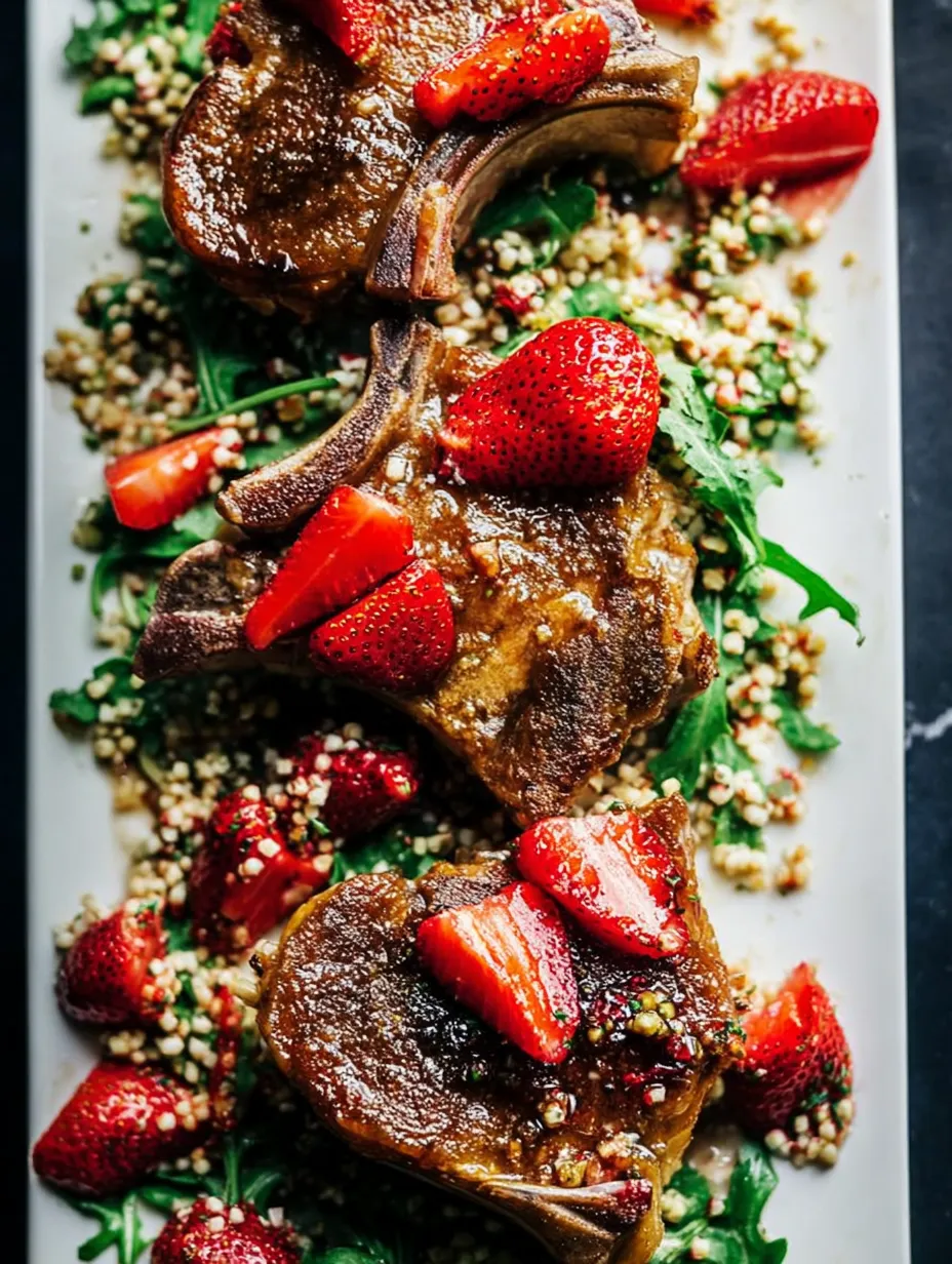 Lamb Chops With Buckwheat and Black Pepper Strawberries