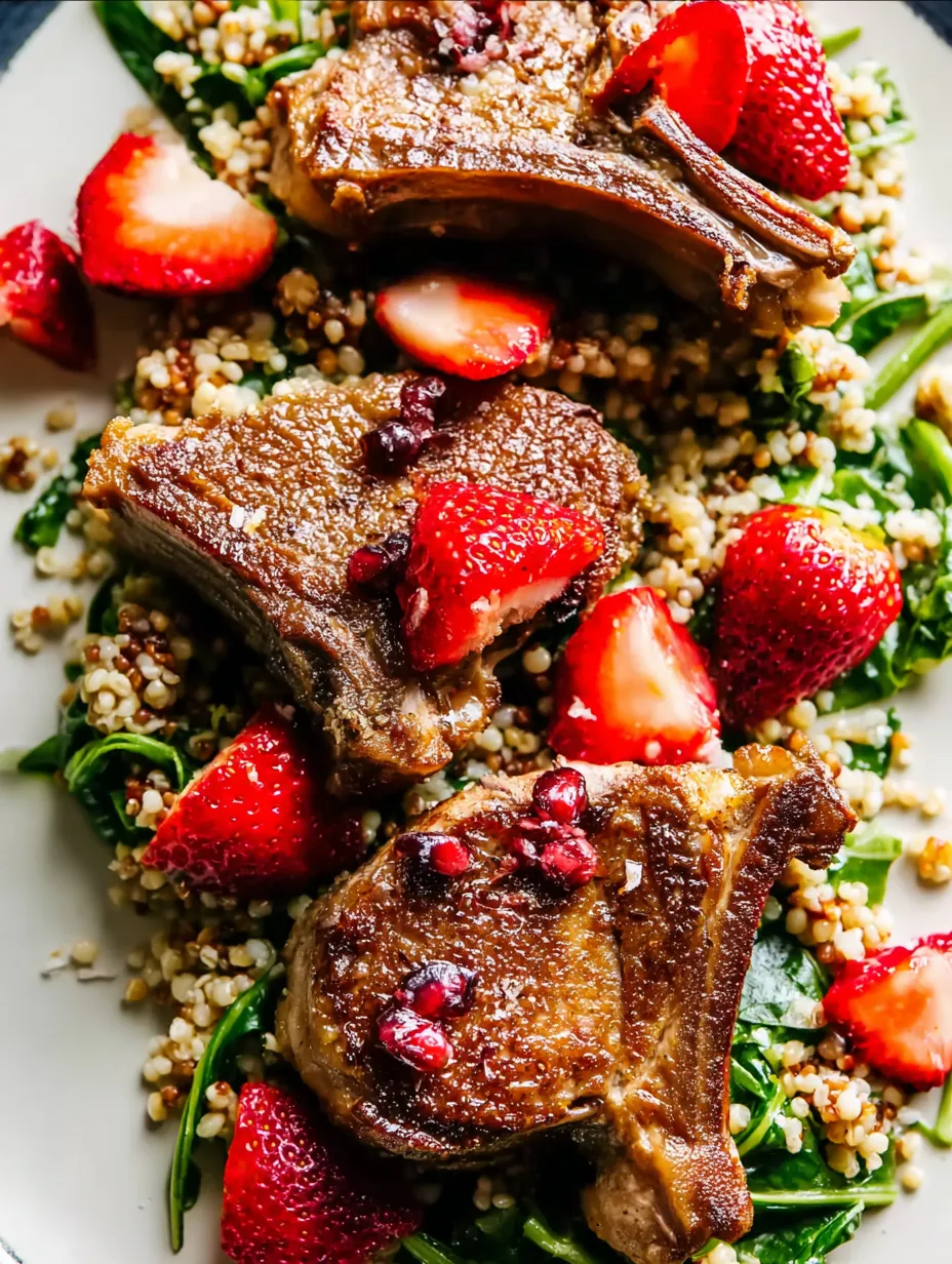 Lamb Chops With Buckwheat and Black Pepper Strawberries