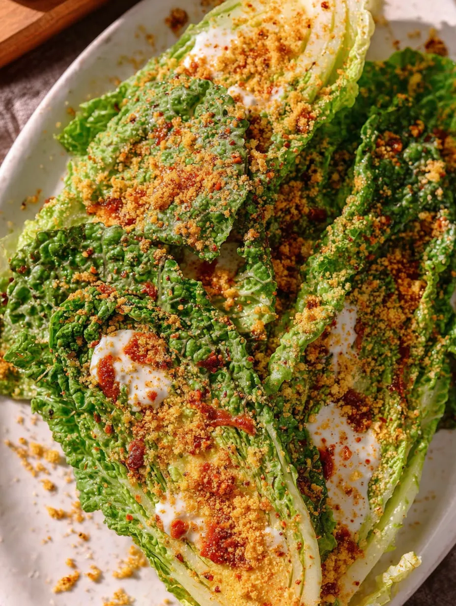 Little Gem Salad with Toasted Breadcrumbs