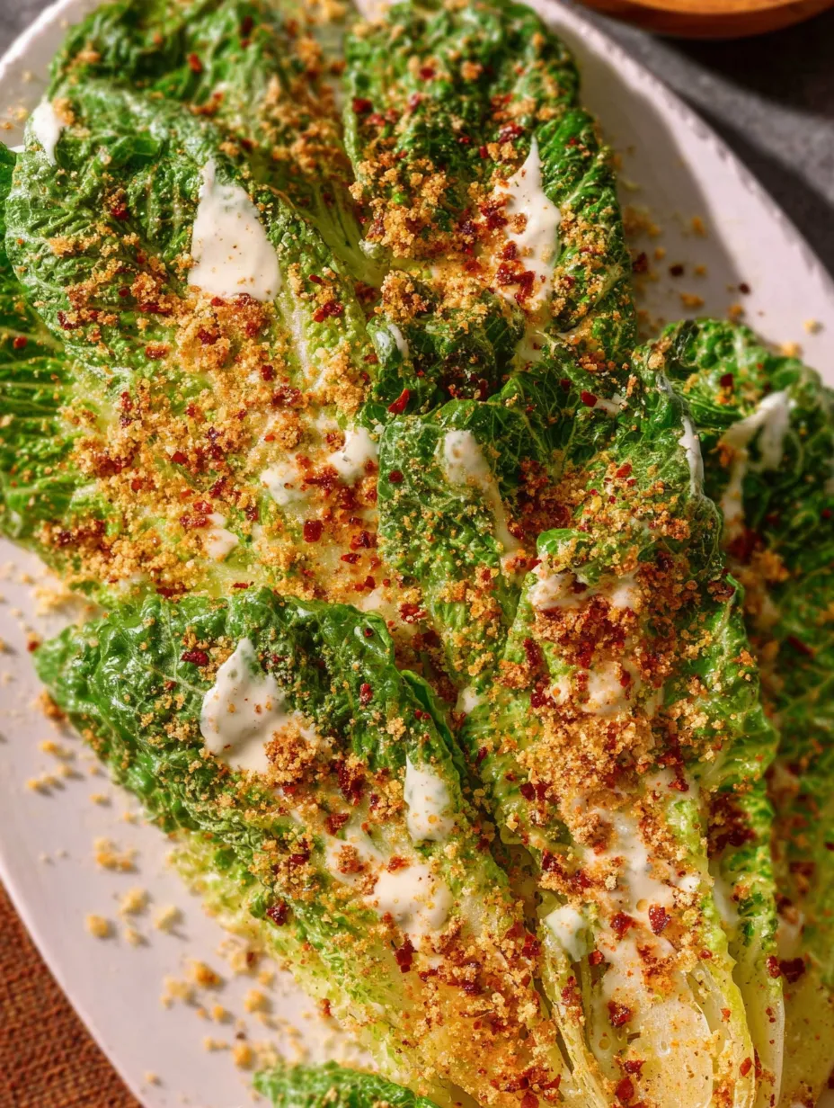 Little Gem Salad with Toasted Breadcrumbs