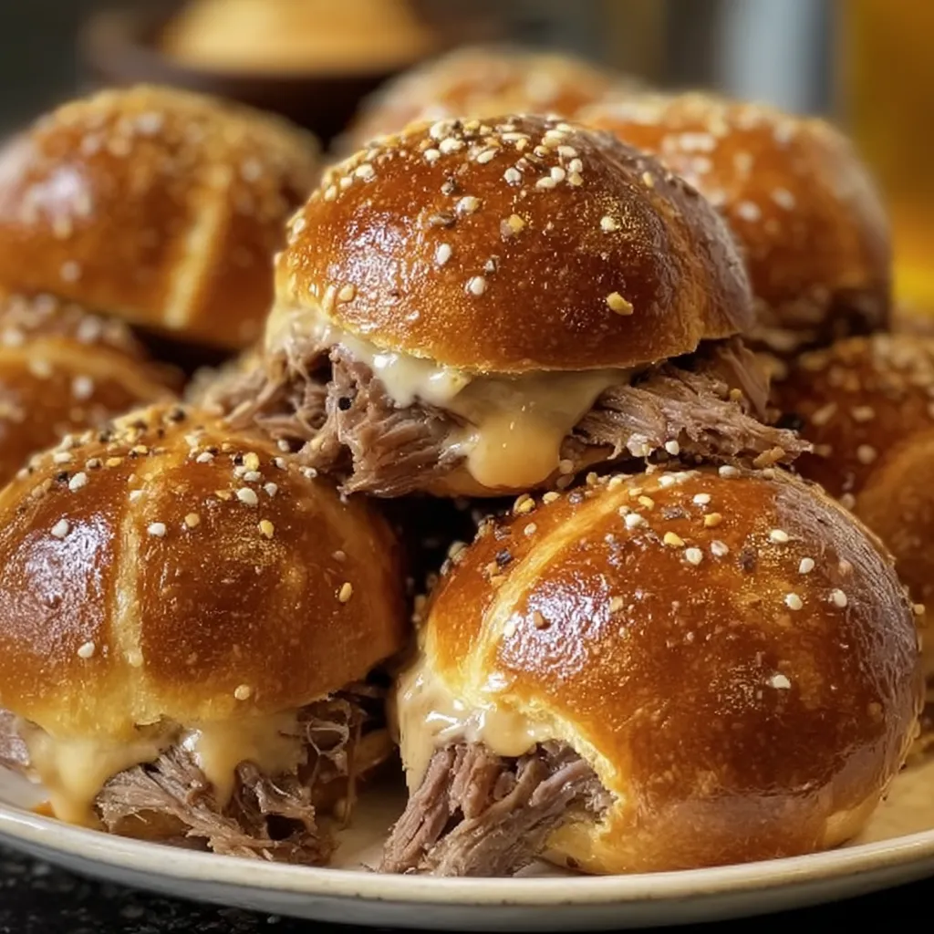 Smoked Brisket & Beer Cheese Pretzel Bombs