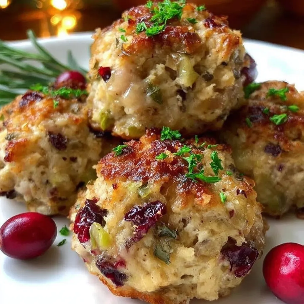 CRANBERRY/TURKEY STUFFING BALLS