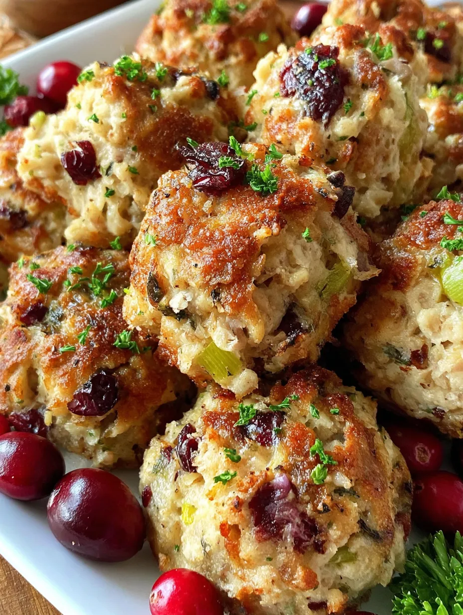 CRANBERRY/TURKEY STUFFING BALLS