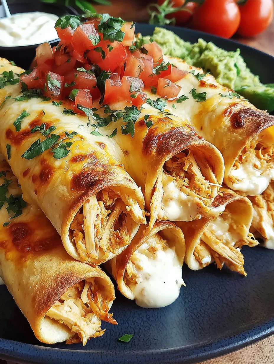 Baked Cream Cheese Chicken Taquitos