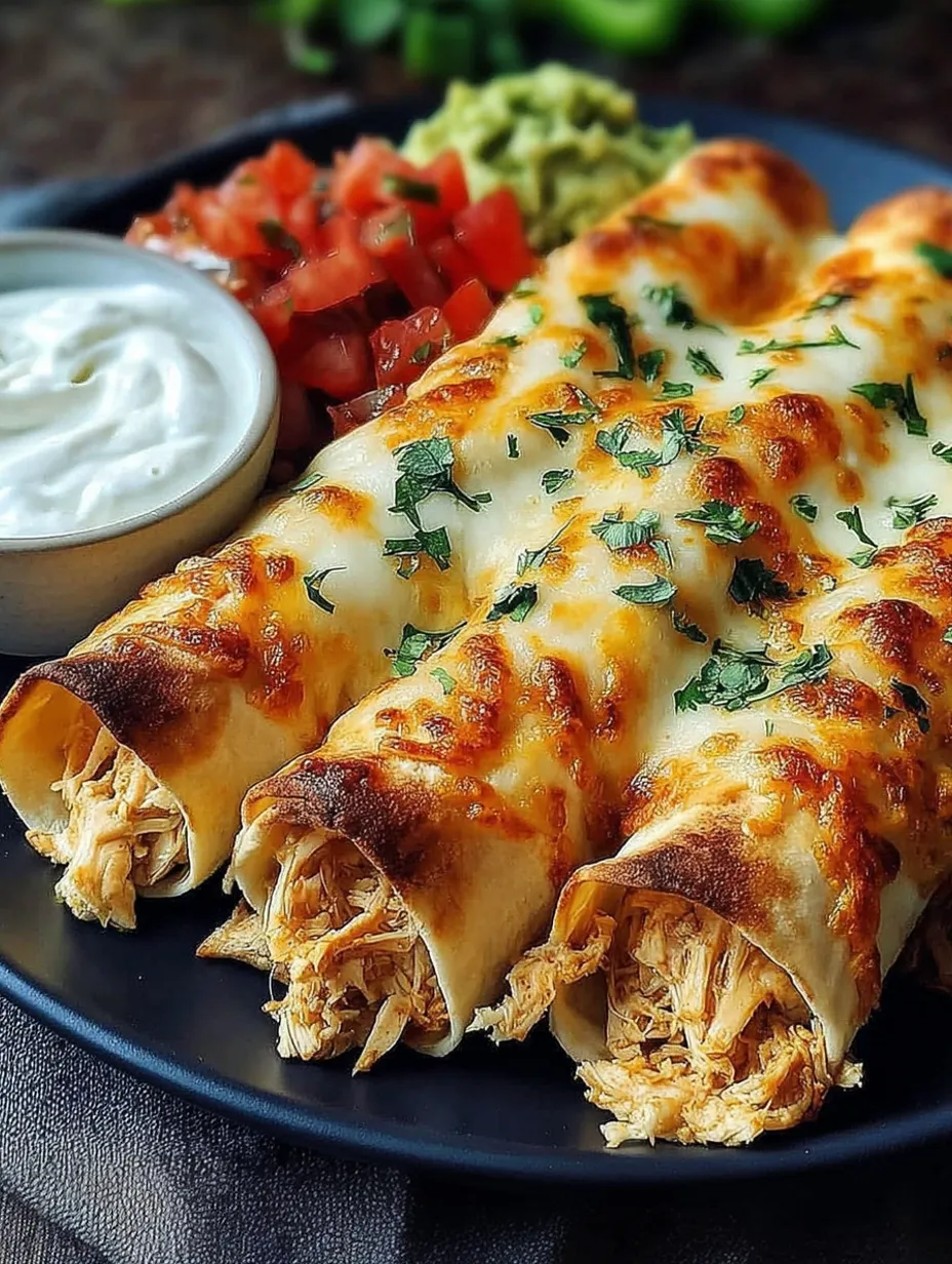 Baked Cream Cheese Chicken Taquitos