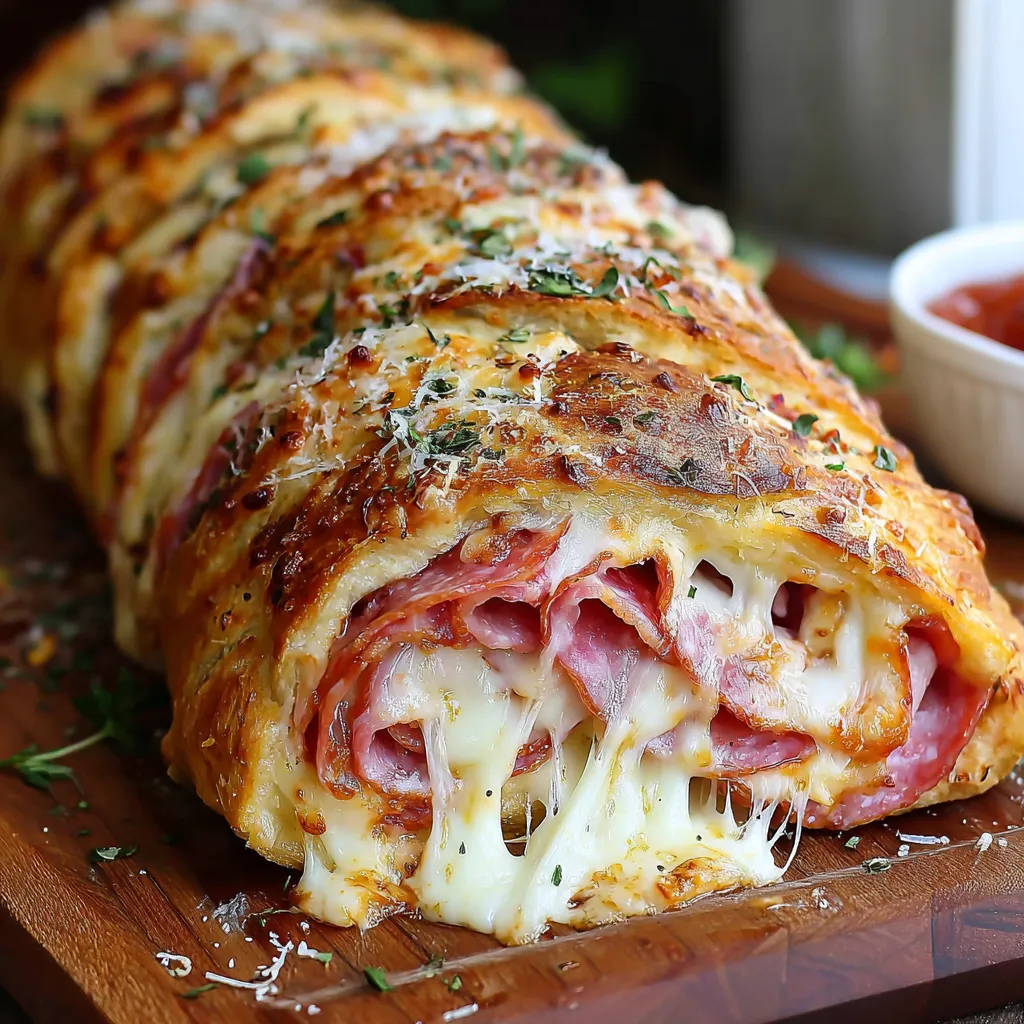Italian Stromboli Stuffed Bread